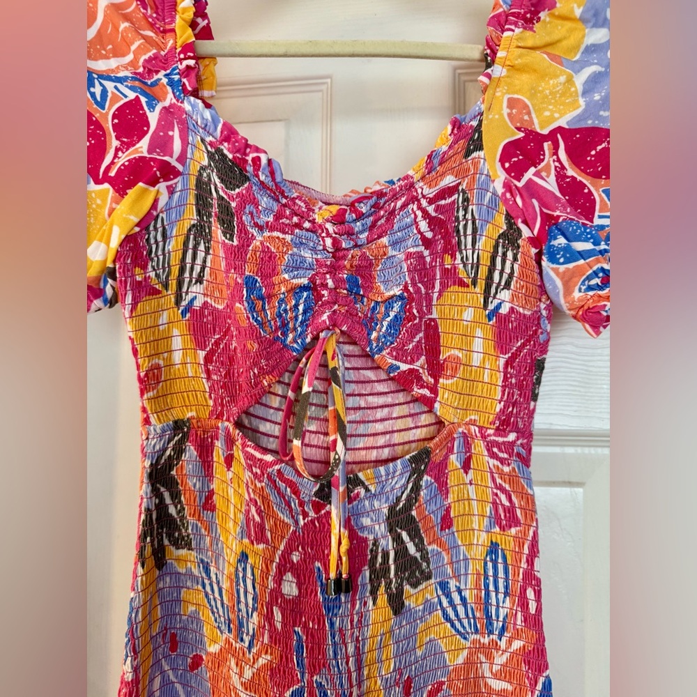 NWOT Maaji Reversible Front/Back Tropical Floral Bodycon Style Dress Small - Picture 6 of 8